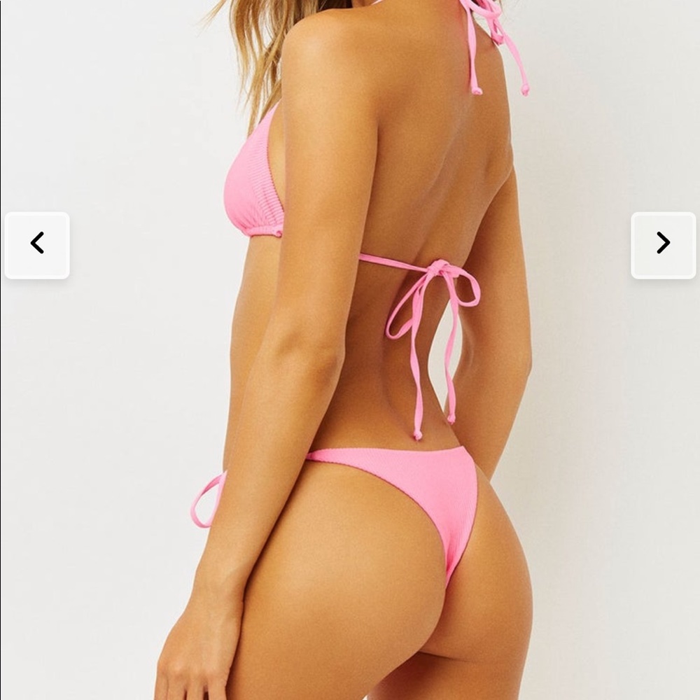 Frankies bikinis sky ribbed bottom